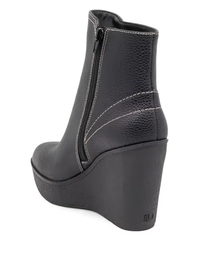 Liu •jo 10mm Rania 03 Leather Boots In Black