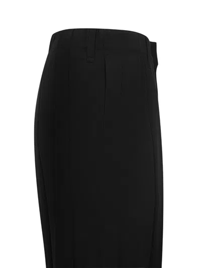Issey Miyake Edge Ensemble Trousers In Black