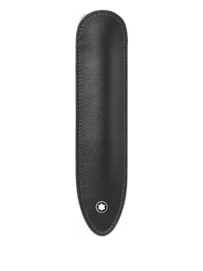 Montblanc Meisterstuck Stitching Pen-sleeve Case In Black