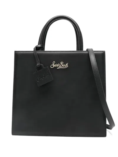 Mc2 Saint Barth Midi Logo Tote Bag In Black