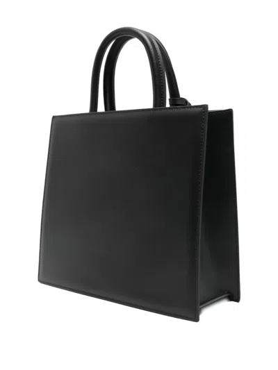 Mc2 Saint Barth Midi Logo Tote Bag In Black