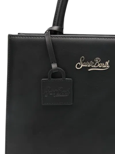 Mc2 Saint Barth Midi Logo Tote Bag In Black