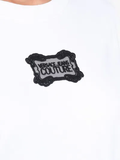 Versace Jeans Couture Logo-patch Sweatshirt In White