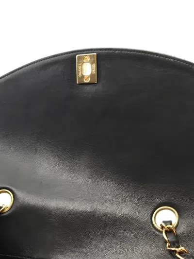 Pre-owned Chanel Small 1996-1997 Diana Matelasse Flap Chain-strap Shoulder Bag In Black