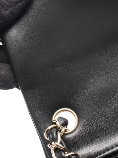 Pre-owned Chanel 2020-2021 Mini Classic Flap Matelasse-chain Shoulder Bag In Black