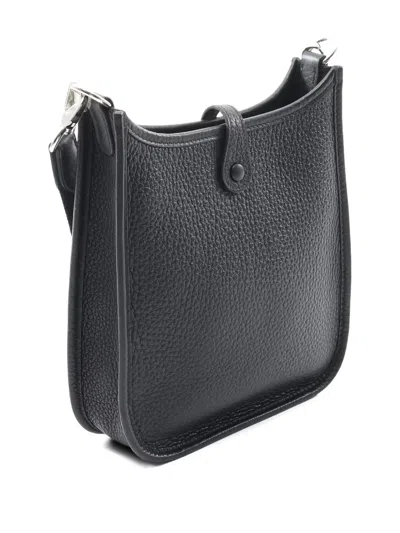 Pre-owned Hermes 2024 Perforated Evelyn Tpm Amazon Shoulder Bag In Black