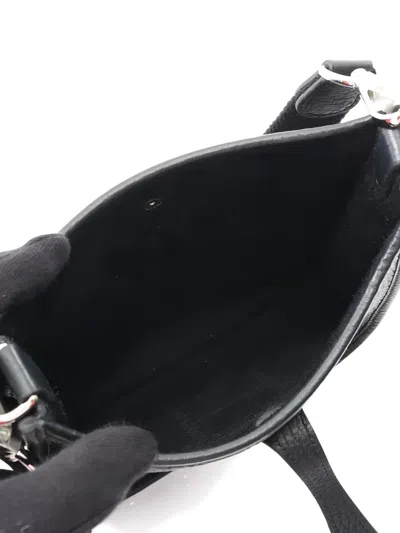 Pre-owned Hermes 2024 Perforated Evelyn Tpm Amazon Shoulder Bag In Black