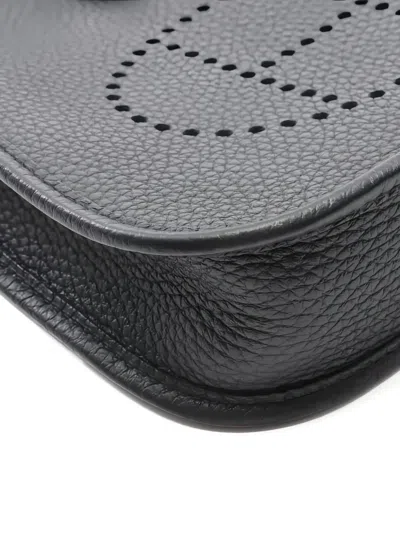 Pre-owned Hermes 2024 Perforated Evelyn Tpm Amazon Shoulder Bag In Black