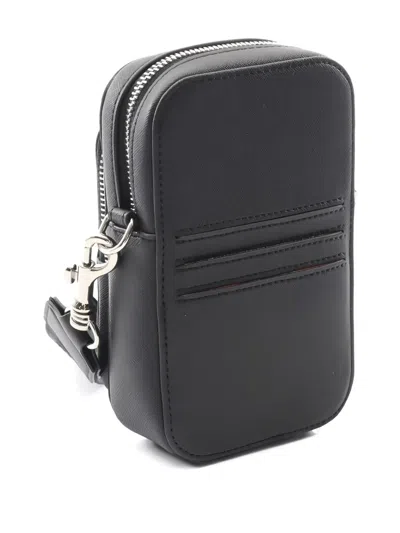 Pre-owned Vivienne Westwood 2020s Orb-print Phone Crossbody Bag In Black