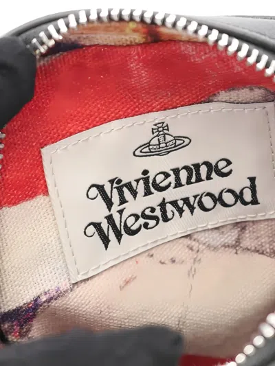 Pre-owned Vivienne Westwood 2020s Orb-print Phone Crossbody Bag In Black