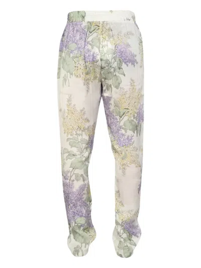 Mouty Floral-print Straight-leg Trousers In Multi