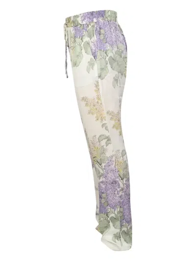 Mouty Floral-print Straight-leg Trousers In Multi