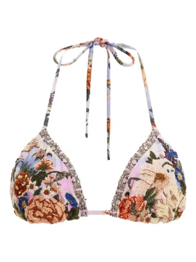 Agua Bendita Lolita Numen Triangle Bikini Top In Multi