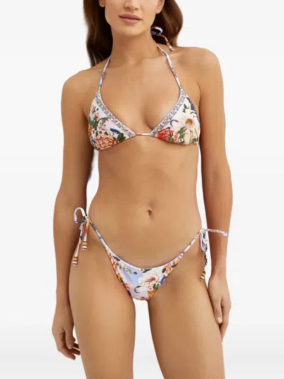 Agua Bendita Lolita Numen Triangle Bikini Top In Multi