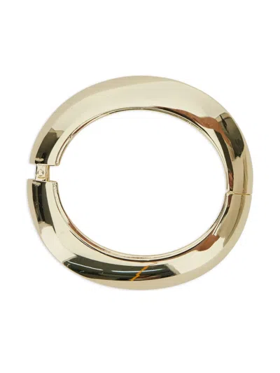 Semicouture Metallic Chunky Bracelet With Hook Closure In Metal Woman In Brown