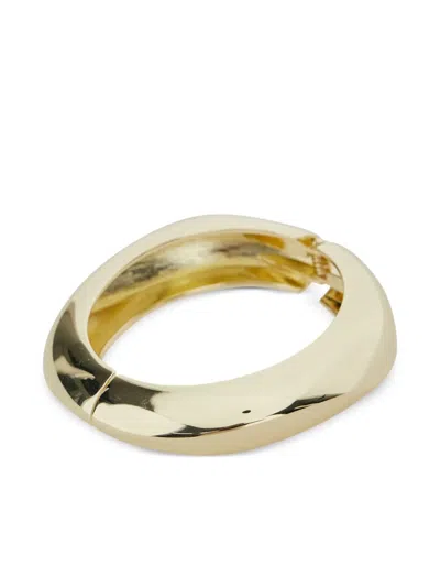 Semicouture Metallic Chunky Bracelet With Hook Closure In Metal Woman In Brown