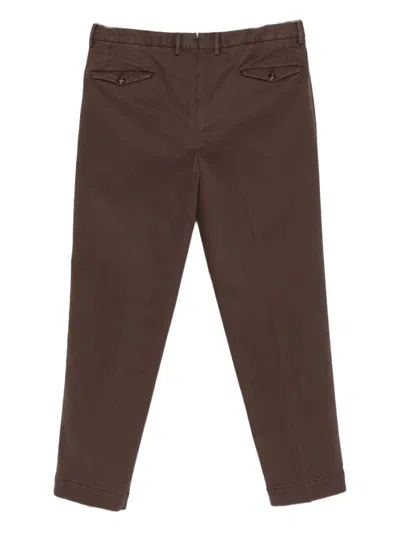 Dell'oglio Pleated Trousers In Brown