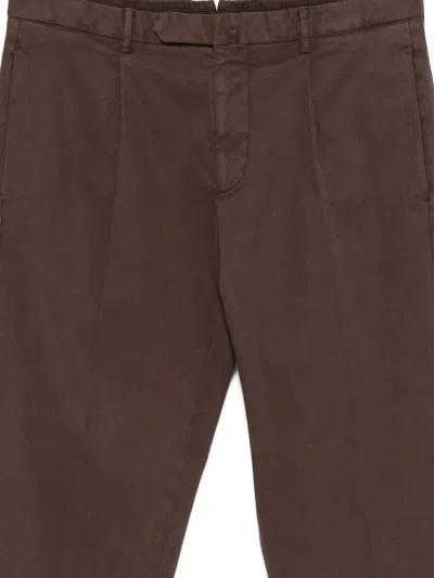 Dell'oglio Pleated Trousers In Brown
