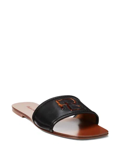 Ralph Lauren Logo-detail Sandals In Black