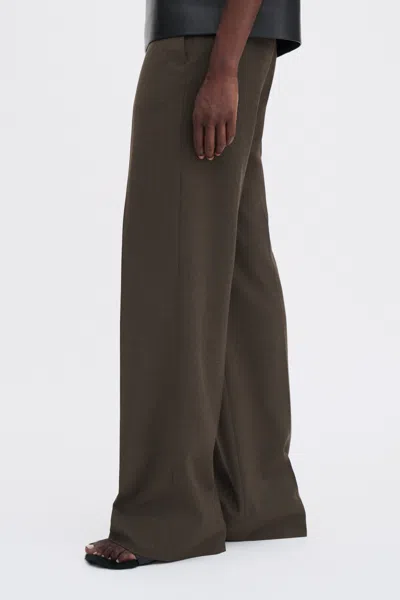 Filippa K Hutton Wool Blend Trousers In Brown