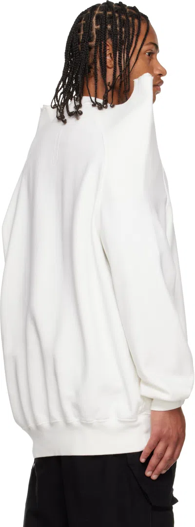 Rick Owens Drkshdw Off-white Concordians Tecsweat Sweatshirt In White