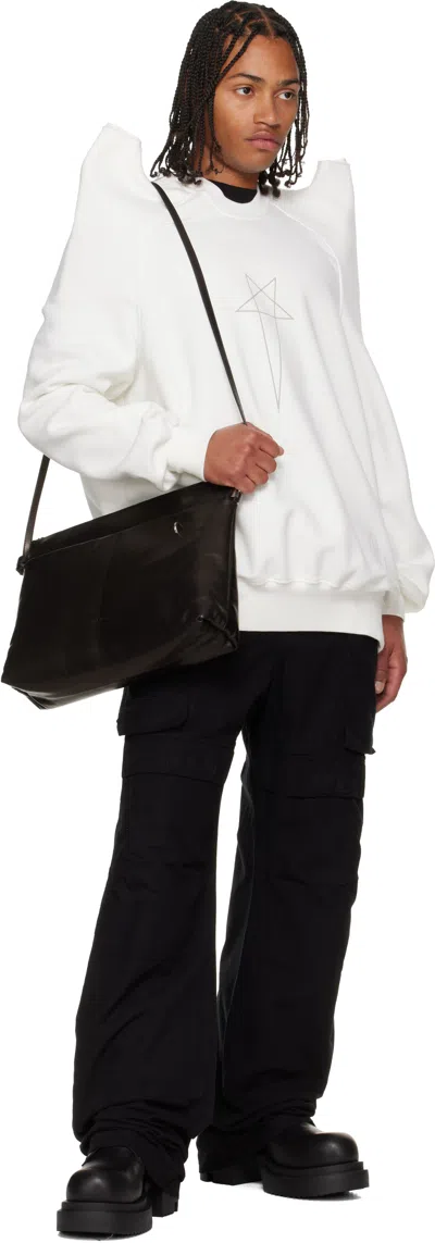 Rick Owens Drkshdw Off-white Concordians Tecsweat Sweatshirt In White