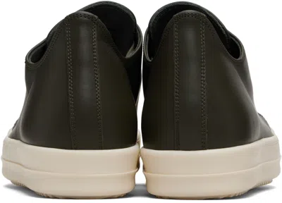 Rick Owens Khaki Concordians Low Sneaks Sneakers In Animal Print