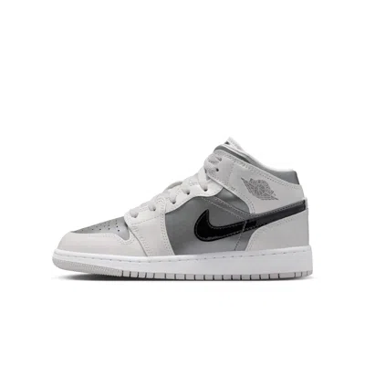 Jordan Air  1 Mid Se Big Kids' Shoes In Gray