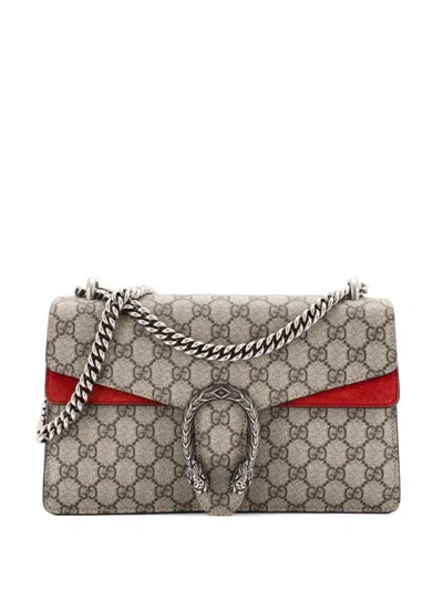Pre-owned Gucci Dionysus Bag Gg Coated Canvas Small Shoulder Bag In Neutral