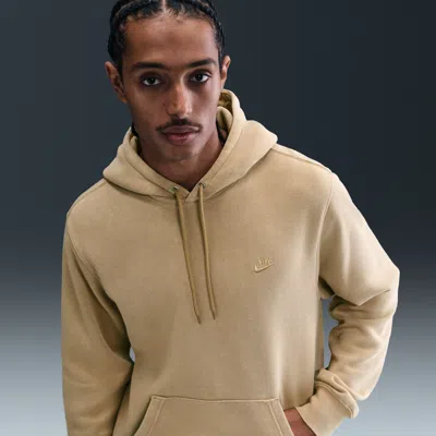 Nike Men's  Sportswear Club Washed Fleece Hoodie In Neutral