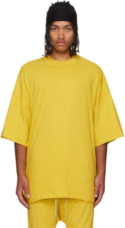 Rick Owens Drkshdw Yellow Concordians Tommy T-shirt In Yellow