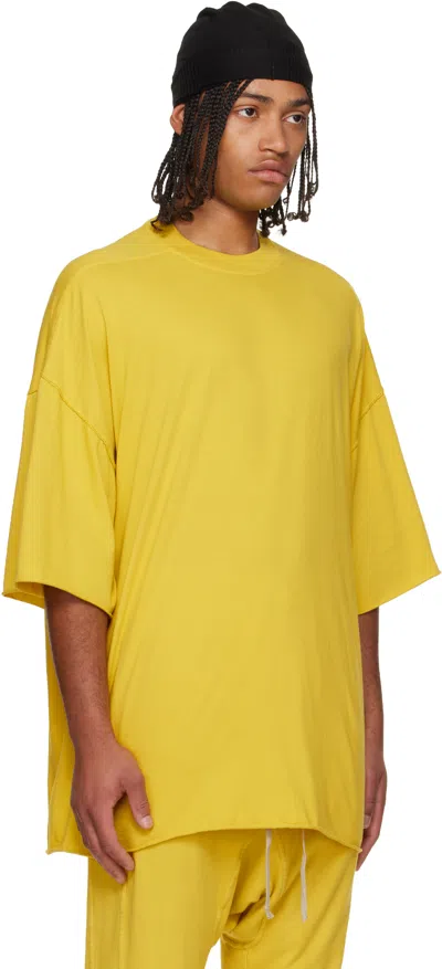 Rick Owens Drkshdw Yellow Concordians Tommy T-shirt In Yellow