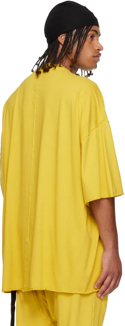 Rick Owens Drkshdw Yellow Concordians Tommy T-shirt In Yellow