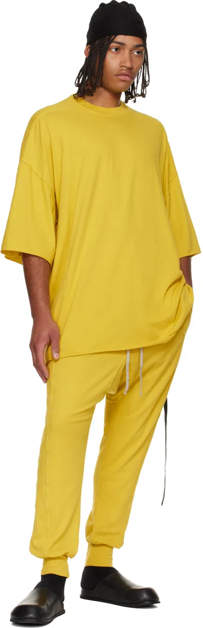 Rick Owens Drkshdw Yellow Concordians Tommy T-shirt In Yellow
