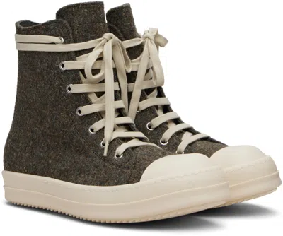 Rick Owens Khaki Concordians Sneakers In Multi