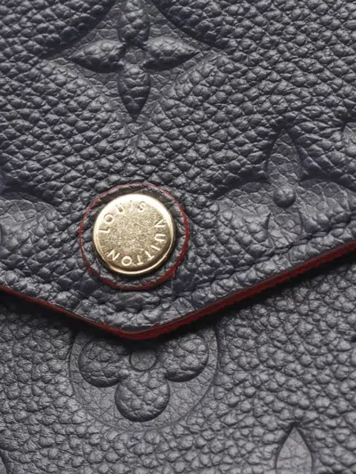 Pre-owned Louis Vuitton 2018 Monogram Empreinte Pochette Felicie Crossbody Bag In Blue