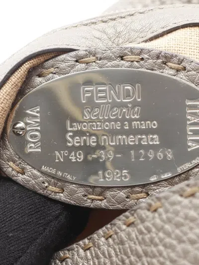 Pre-owned Fendi 2010-2025 Leather Selleria Baguette Shoulder Bag In Brown