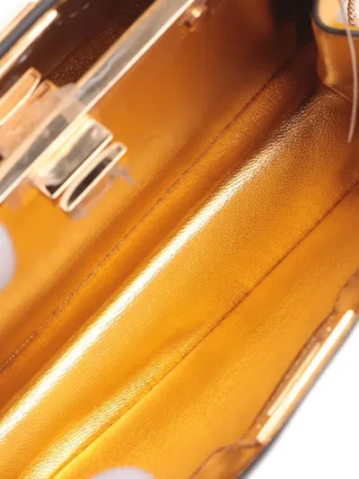 Pre-owned Fendi 2008-2025 Small Nappa Peekaboo Iseeu East West Chain Crossbody Bag In Yellow