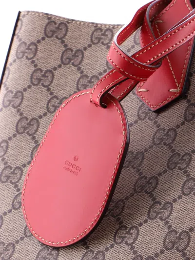 Pre-owned Gucci Reversible Gg Print Leather Small Tote Bag In Neutral