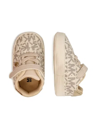 Michael Kors Logo-print Sneakers In Neutral