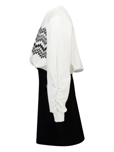 Missoni Zig-zag Long-sleeve Dress In White