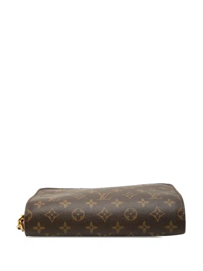 Pre-owned Louis Vuitton 2003 Monogram Orsay Clutch Bag In Brown