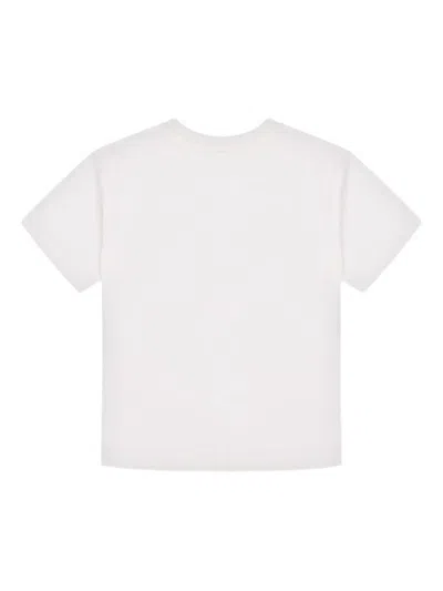 Moschino Ivory T-shirt For Kids With Teddy Bear In White