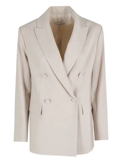 Antonelli Double-breasted Long-sleeved Blazer In Neutral