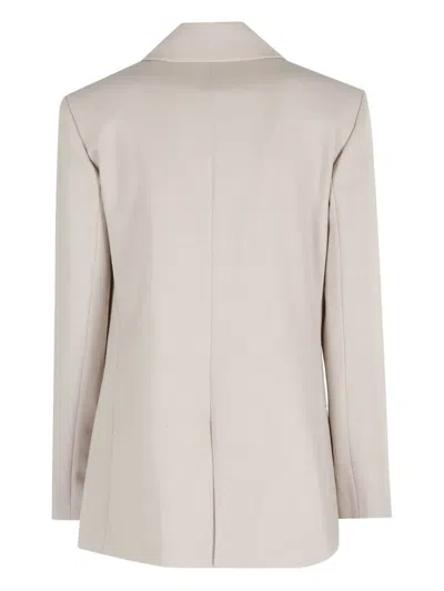 Antonelli Double-breasted Long-sleeved Blazer In Neutral