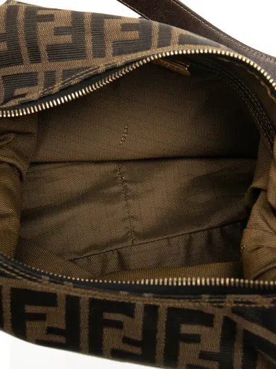 Pre-owned Fendi 20th Century Zucca Canvas Hobo Bag In Brown