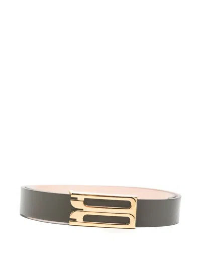 Victoria Beckham Logo-buckle Belt In Black