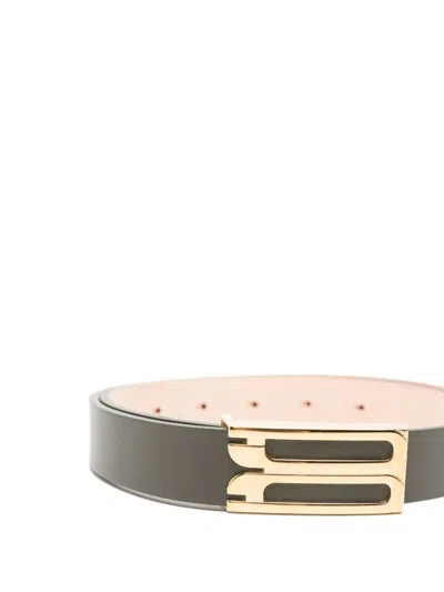 Victoria Beckham Logo-buckle Belt In Black