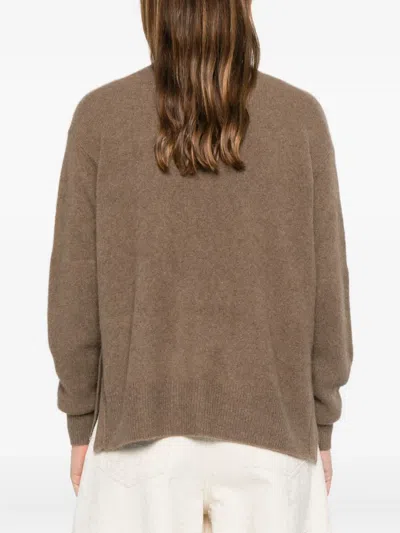 C.t.plage Long-sleeve Sweater In Brown
