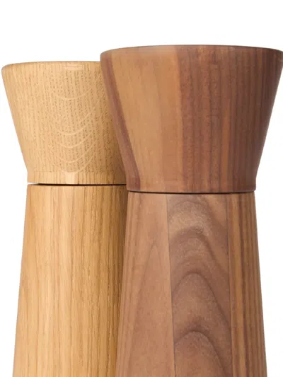 The Conran Shop Istria Oak Salt-pepper (set Of Two) In Brown